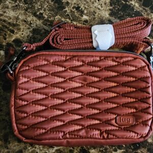 Lug Quilted Crossbody Bag - Red